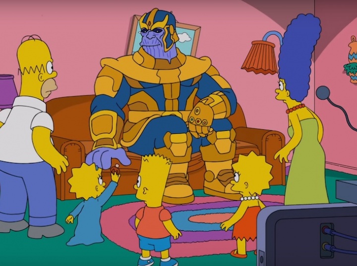 Thanos y Los Simpsons/Foto:  YouTube/Fox
